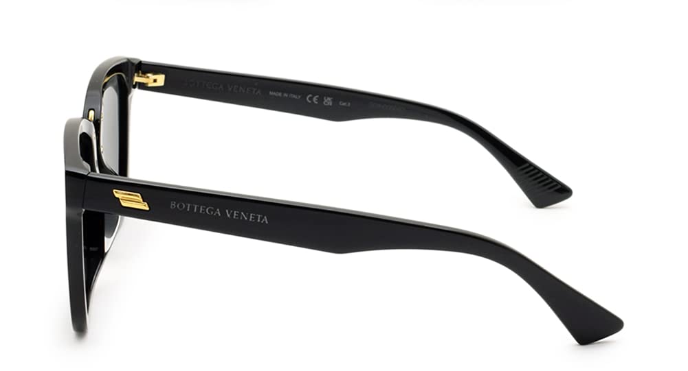 Bottega Veneta Asian BV1095SA Women's Sunglasses, Fit, 001, Black/Gray