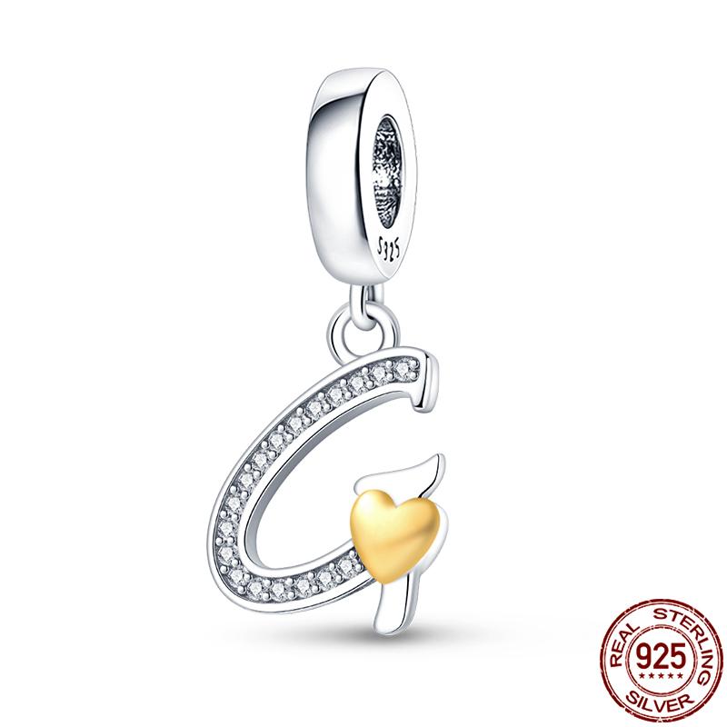 Novinka v kolekci Qikaola Originální náramky 26 písmen A-Z Měděné přívěsky Korálky Pro DIY Výrobu narozeninových šperků Dárky