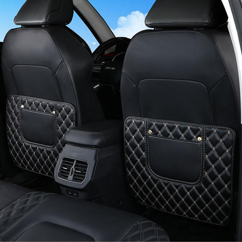 Universal 2 STÜCKE PU Leder Autositzrückenlehne Schutz Kinder Anti Kick Pad Wasserdichter Autositzschutz Anti Schlamm Schmutz