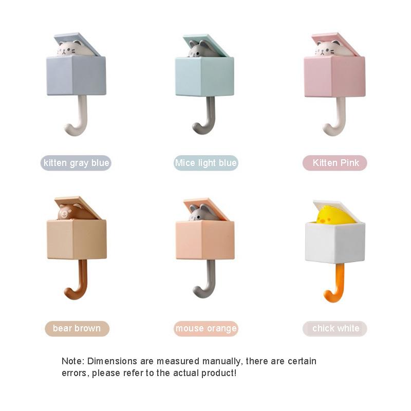 Kreslený háček pro kočky Samolepící kolejnice Věšáky na dveře Háčky na klíče Deštník Čepice na ručník Věšák na kabáty Nástěnný stojan na dekorace pro zvířata