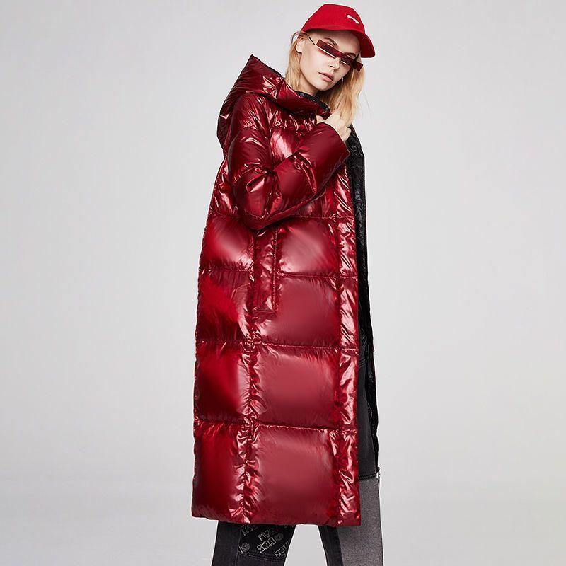 

Зимняя новая модная утолщенная длинная куртка-пуховик женская куртка