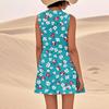 Print Dresses For Women Loose Beach Vacation Casual Sleeveless Sundresses With Pockets Tank Dress