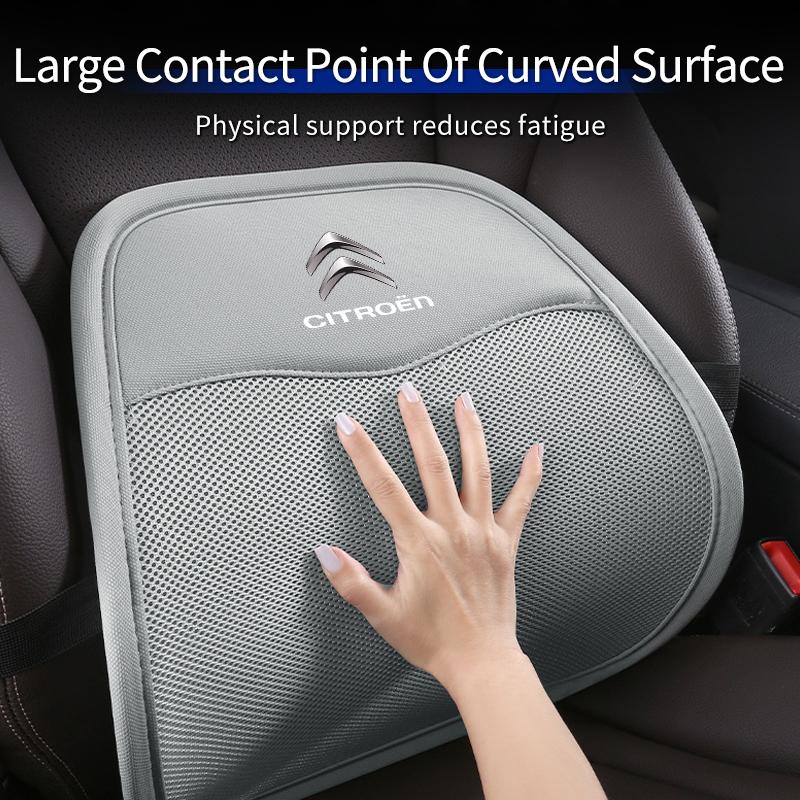 Autositz Lendenwirbelstütze Atmungsaktives Taillenkissen Rückenlehne Zubehör für Citroen C4 C3 C5 C1 C2 Berlingo Celysee Cactus Picasso