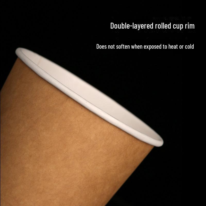 White Disposable Paper Cup - Thick, Solid Color for Home, Office, and Kindergarten Use