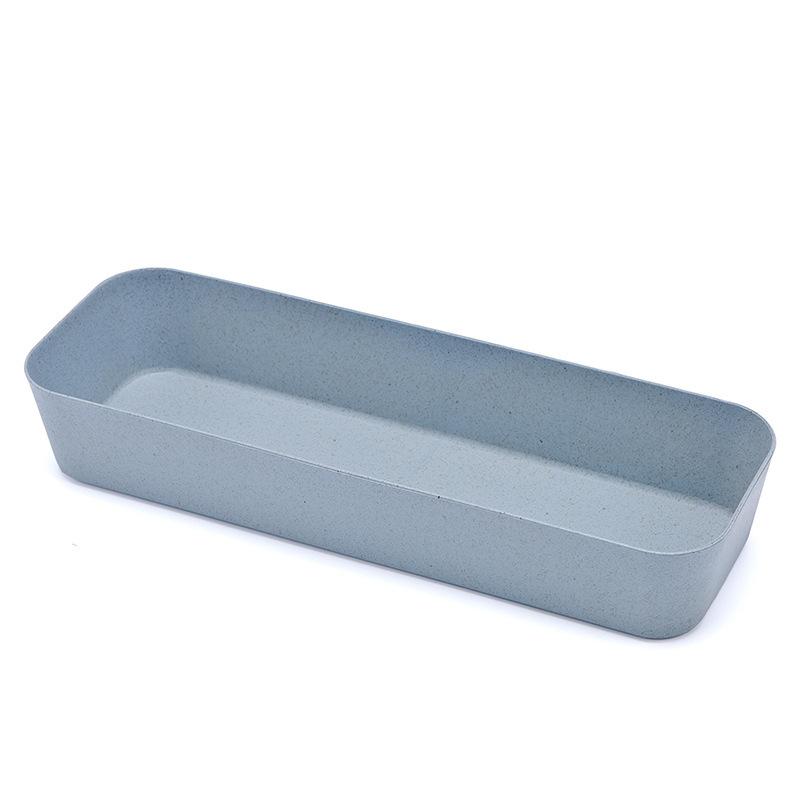 Wheat Straw Drawer Storage Compartment Tray Built-in Partition Box In Household Cabinets Kitchen Utensil Storage