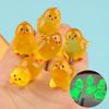 Glow-in-the-Dark Chick Mini Resin Luminous Chicken Ornament Statue Miniature Landscape Garden DIY Decoration
