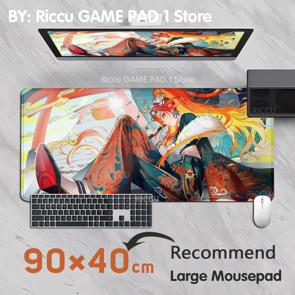 PC Genshin Impact Mavuika High definition printing Mechanical Keyboard XXL Locking Edges accessories Mouse pad Hentai ESports