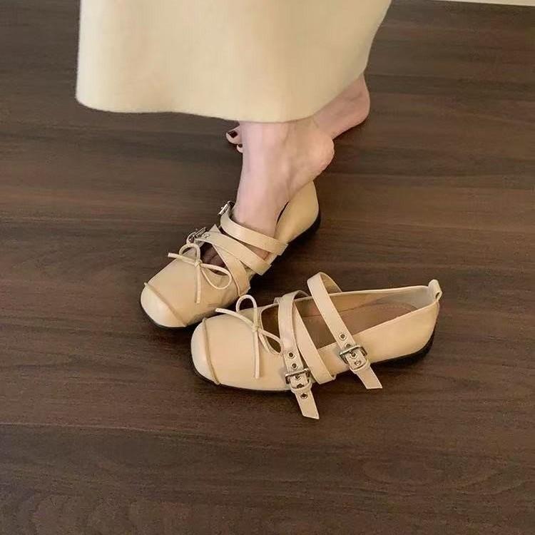 Design Sense Retro Platform Shallow Mouth Single Shoes Women's Shoes 2025 Summer New with Skirt Mary Jane Shoes Ballet Shoes