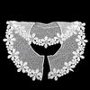 1 PCS Milk silk fake collar shawl embroidered shoulder collar three-dimensional hollow DIY lace accessories embroidered chest