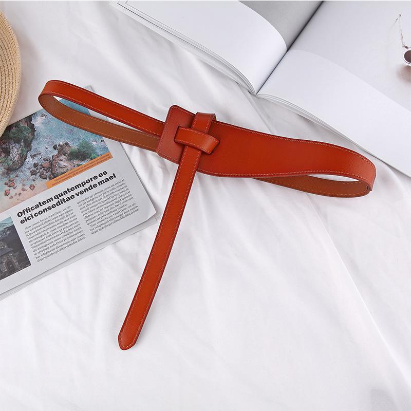 Four Seasons Available New Wide Belt Fashionable Decorative Coat Leather Belt Trendy Versatile Cowhide Waist Cover For Women