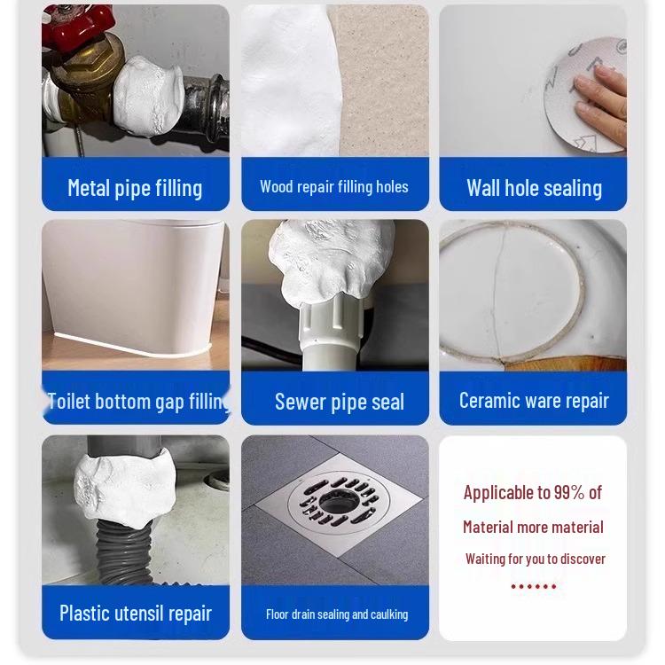Waterproof Strong Adhesive Plastic Steel Clay - Quick-Drying Repair Filler for Ceramic, Iron, and Cement