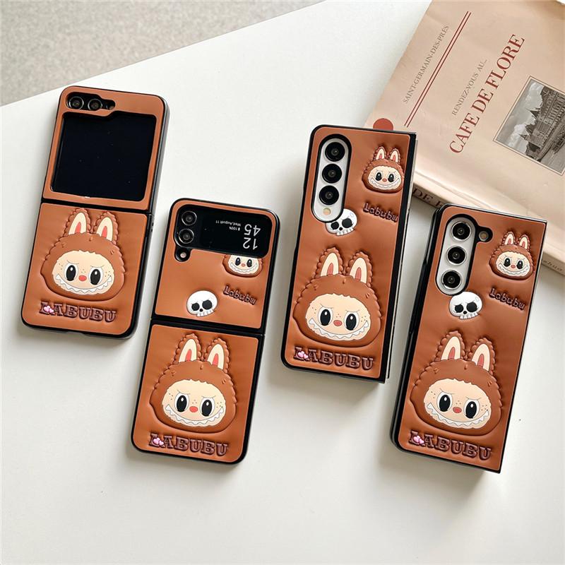 

3D Милые мультяшные противоударные чехлы для телефона LABUBU для Samsung Galaxy Z Flip 6 5 4 3 Задняя крышка для Galaxy Z Fold 6 5 Чехол Funda For Galaxy Z Flip 6