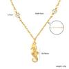 18K Gold PVD Stainless Steel Ocean Charm Necklace Set Shell Starfish Pearl Snake Layered Waterproof Jewelry for Women
