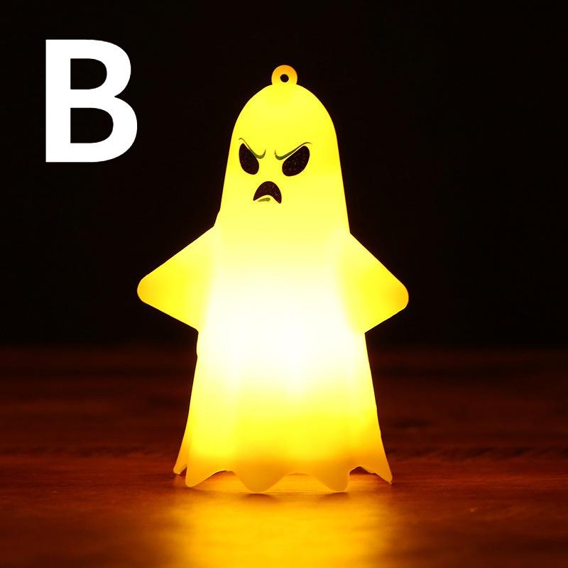 Halloween Decorations Children's Portable Cute Trick-or-treating Ghost Night Light Pumpkin Lantern Ghost Decoration Pendant
