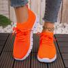 Summer Yellow Casual Shoes Women Flat Shoes Breathable Mesh Knit Sneakers Women Tennis Shoe Lightweight Running Shoes Woman Shoe