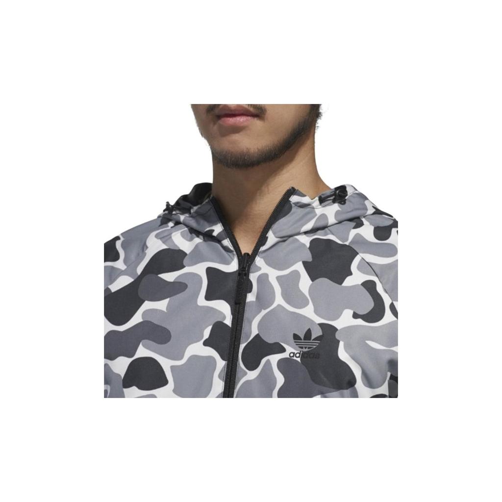 adidas Originals Camouflage Patchwork Sports Jacket Men Jacket Black DN8041