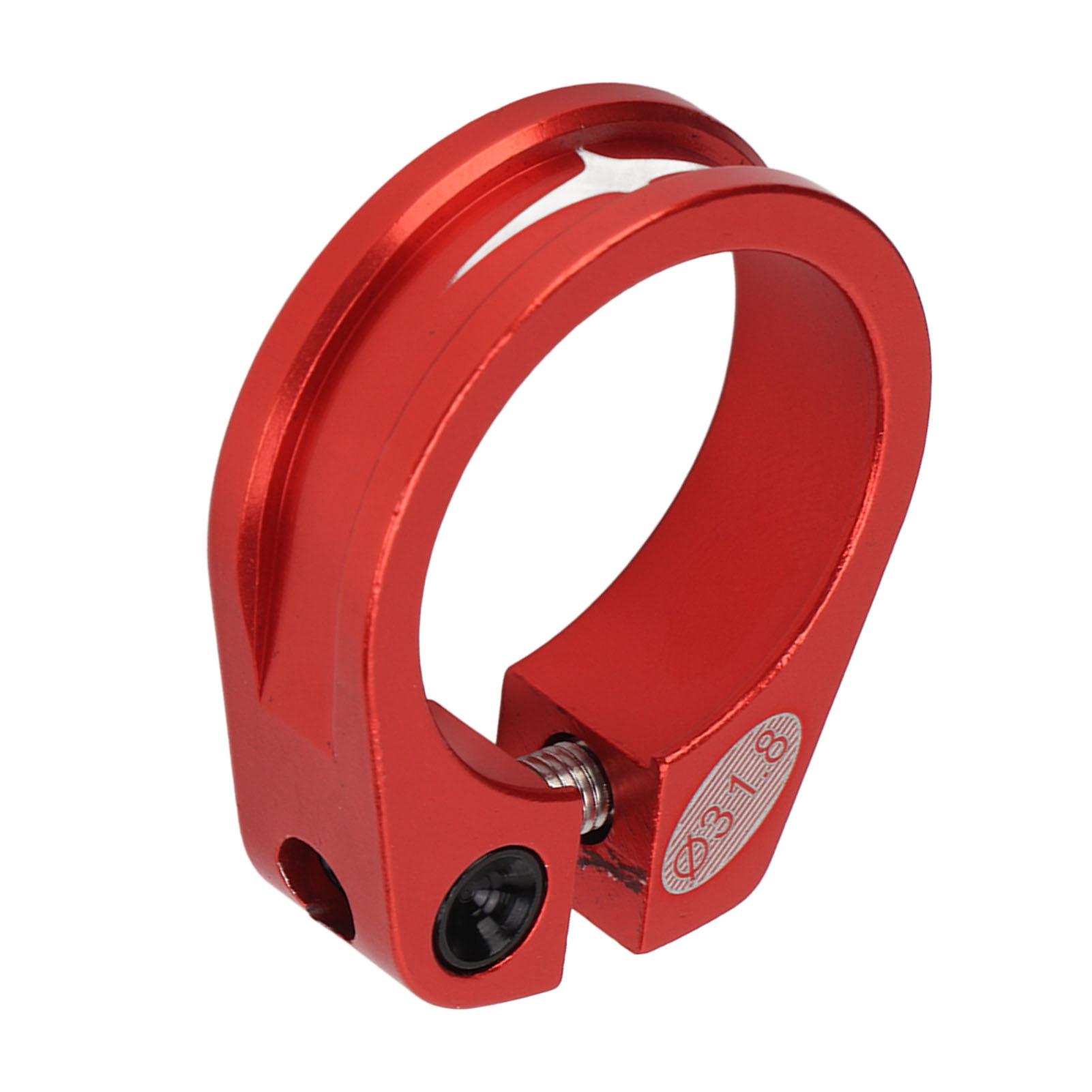 Bike Seatpost Clamp 31.8mm Hollow Design Quick Release Aluminum Alloy Lightweight Bicycle Seatpost Clamp красный