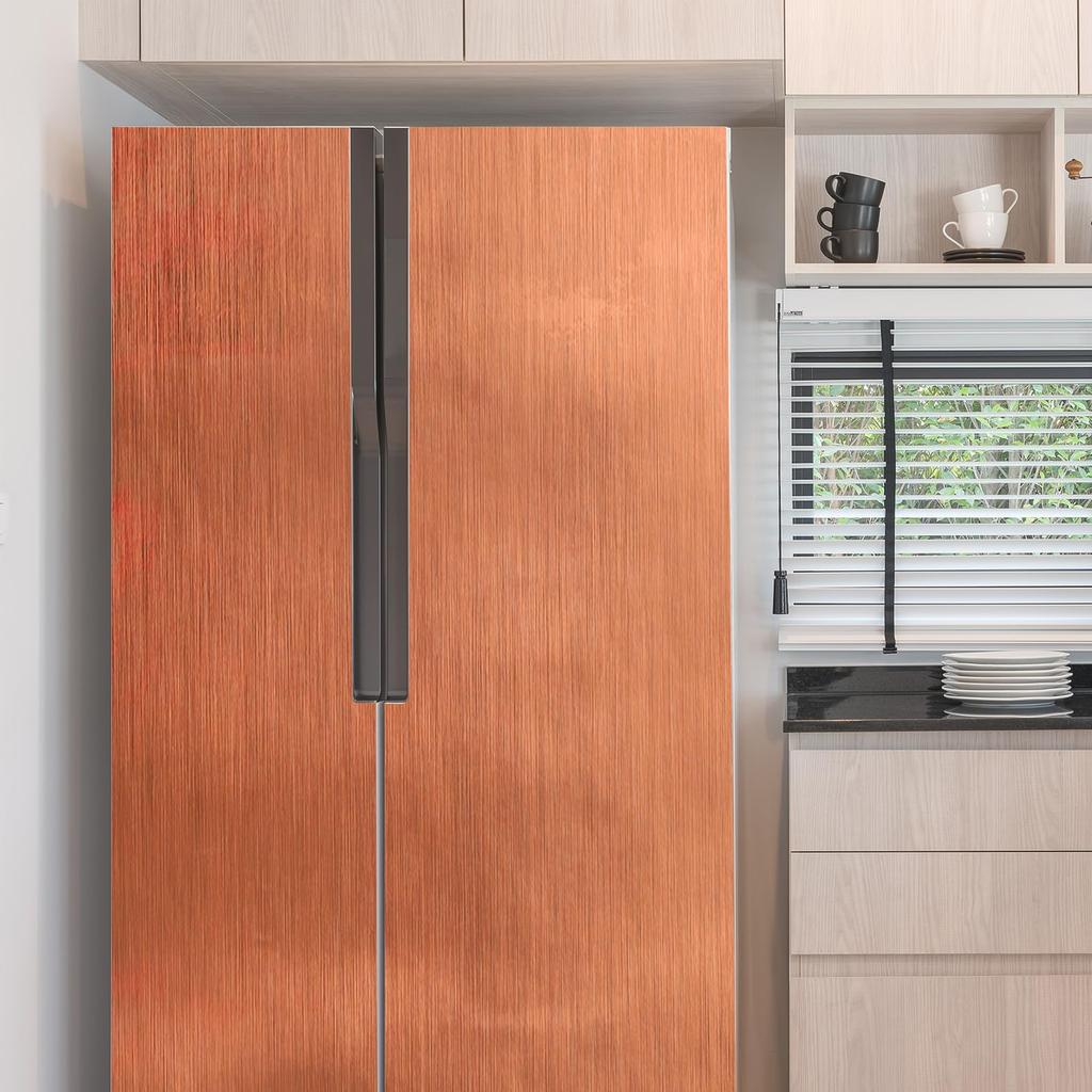 uxcell Brushed Rose Gold Wallpaper, 40cm x 10m, Self-Adhesive, Waterproof, Peel and Stick, for DIY Kitchen Counters, Cabinets, and Bathrooms