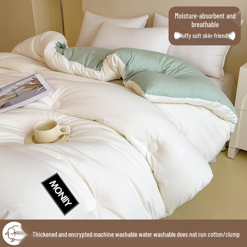 Thickened Warm Quilt Comforter - Soft, Skin-Friendly, All-Season Bedding for Student Dorms