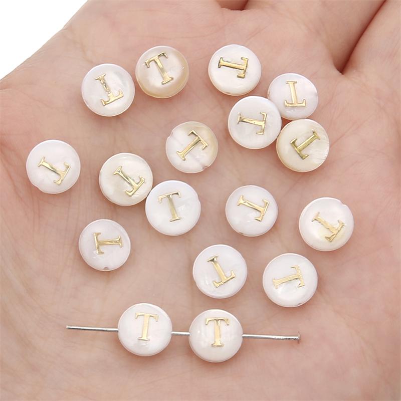 Naturmuschel Doppelseitige Heißprägung Digitale Perlen Für DIY Halskette Armband Ohrringe Schmuckherstellung