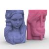 Silicone Clay MouldS Flowerpot Molds Girl Shaped Silicone Pen Holder Moulds for Succulent Planters Flowerpot Pen Holder