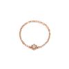 Tirrlirr 14K Pink Gold Prong Chain Ring Trsk4P21104M