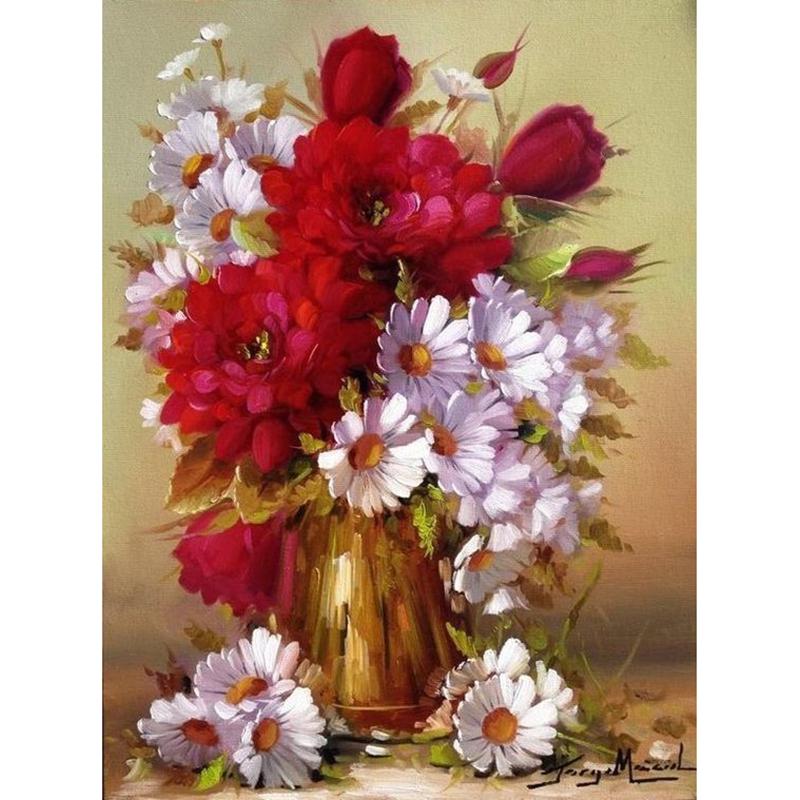 DIY Flower 5D Diamond Painting Full Round Drill Floral Diamond Embroidery Cross Stitch Kits Mosaic Wall Art Home Decor Gift