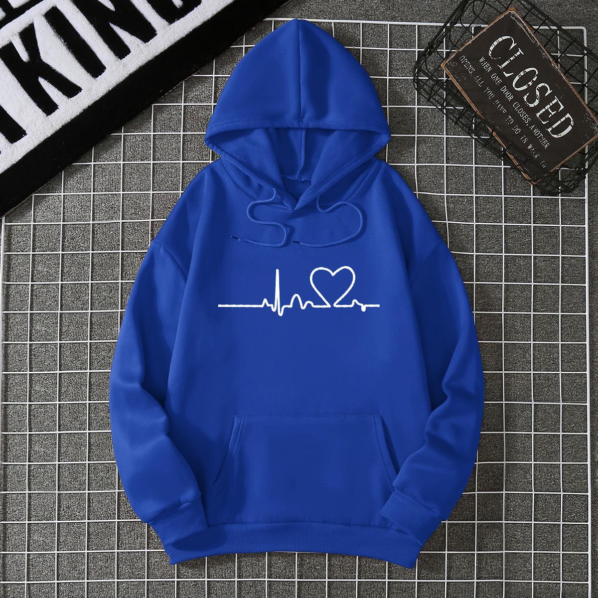 

Women s new 2025 autumn and winter velvet top loose long-sleeved heartbeat sweater 5xl