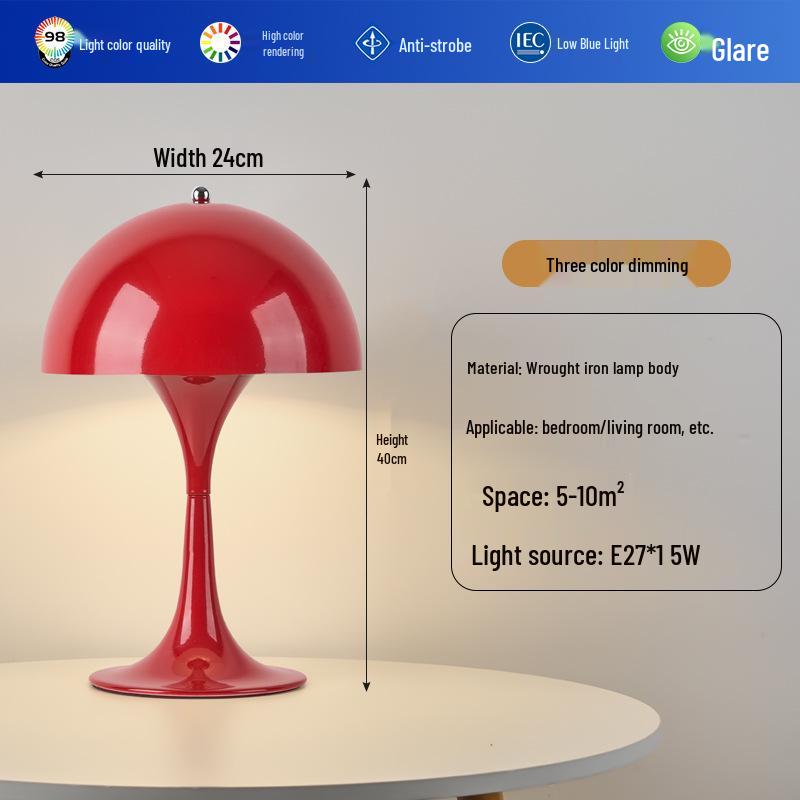 

Dimmable Vintage Danish Bedside Bud Lamp - Touch Control, Creative Decorative Table Lamp