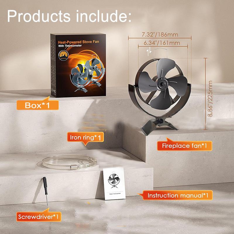 

Вращение на 180 °, можно повесить или поставить вентилятор для камина, тепловой энергосберегающий вентилятор, тихий вентилятор для печи, эффективное рассеивание тепла