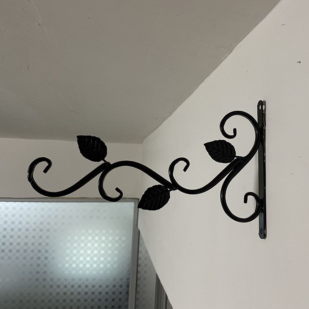 Storage Rack Wall Hanging Hook Metal Plant Bracket Flower Basket Bracket Garden Planter Hooks