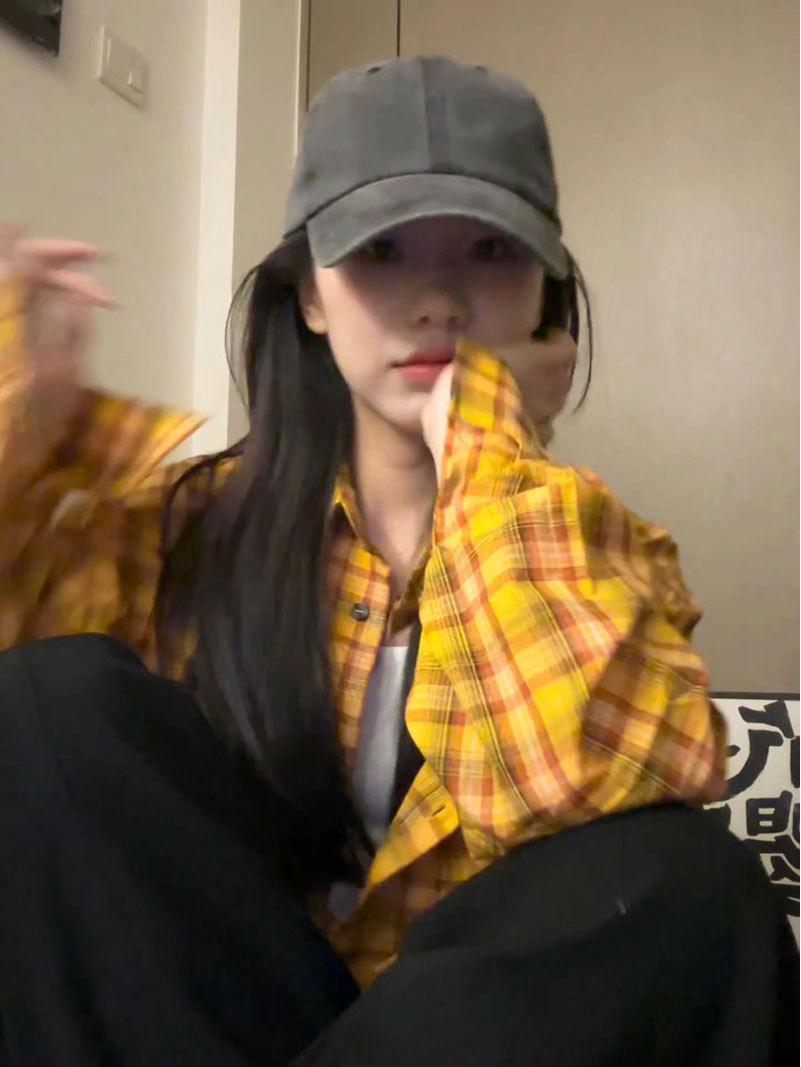 Leifeier - Maillard 2024 Trendy Plaid Mid-Length Coat L