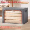 Collapsible Cloth Storage Box With Steel Frame For Bedroom Closet Organization