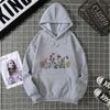 Rose Butterfly Impossible Letter Graphic Print Women Sweatshirt Fashion Hooded Loose Casual Hoodies Fleece Soft Clothing