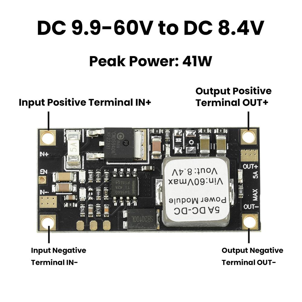 

5A DC-DC Step-Down Module Power Converter 7.5V-60V To 6V/7.4V/8.4V Low Ripple High Efficiency For Drones Industrial Control