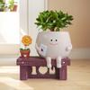 Unique Cute Head Flower Planter Resin Cute Guitar Plant Pot Unique Sit Long Chair Succulent Pots for String of Pearls Plant
