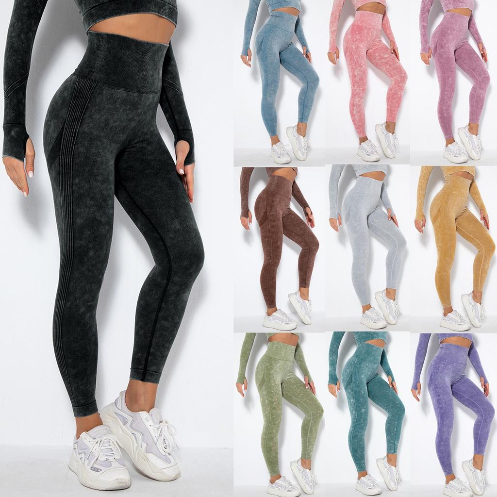 Women's Seamless Knitting High Waist Tight Fitting Hip Lift Motion Yoga Pants