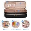 Fasrom Hair Iron Storage Double Hair Dryer Brush Travel Dustproof Black Case, Layer, Storage, Pouch, (Bag Only),