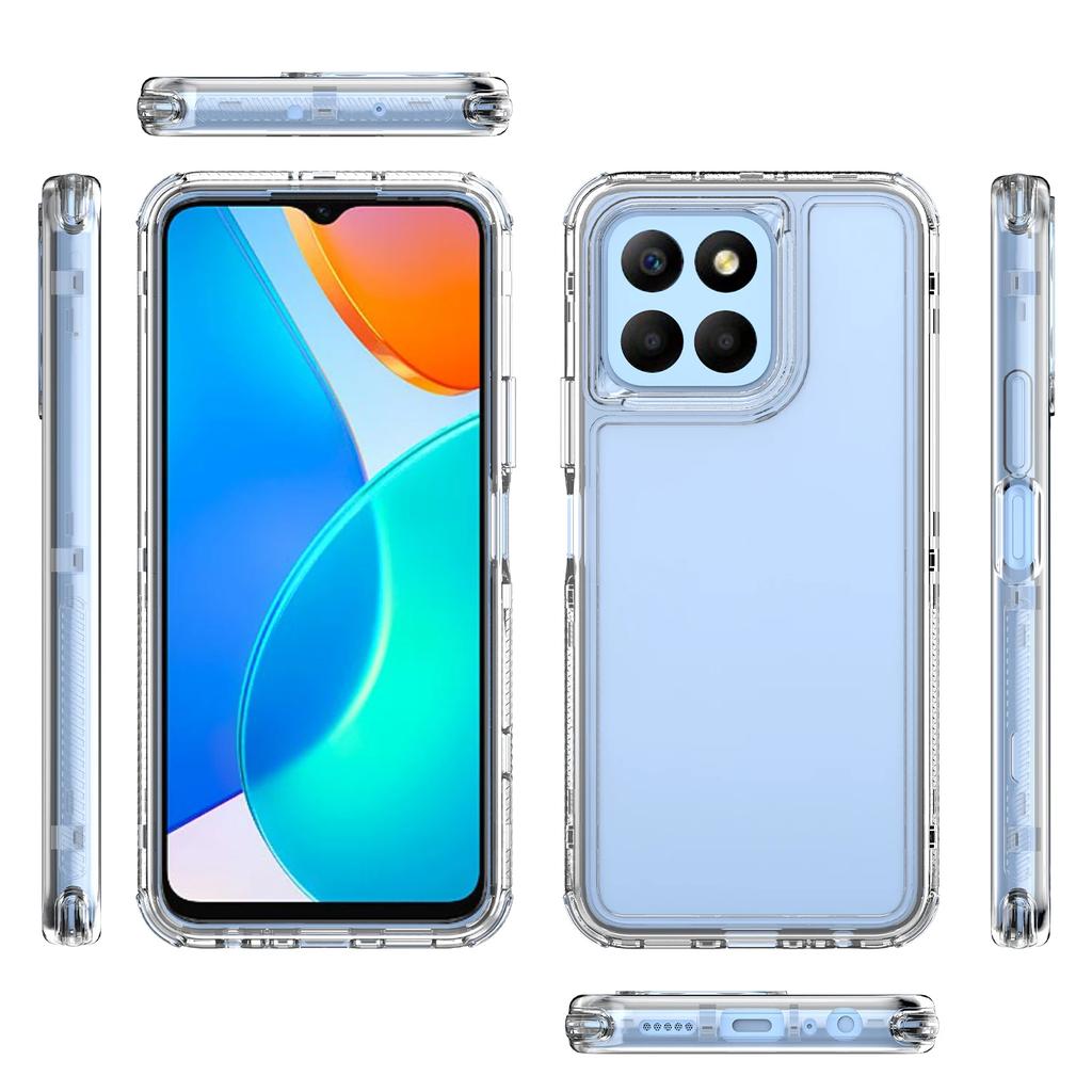 3 In 1 Hybrid Armor Shockproof Phone Case For Honor X8 5G X6 X6A X8A X8B 4G Hard Plastic Frame Transparent TPU Back Cover Fundas