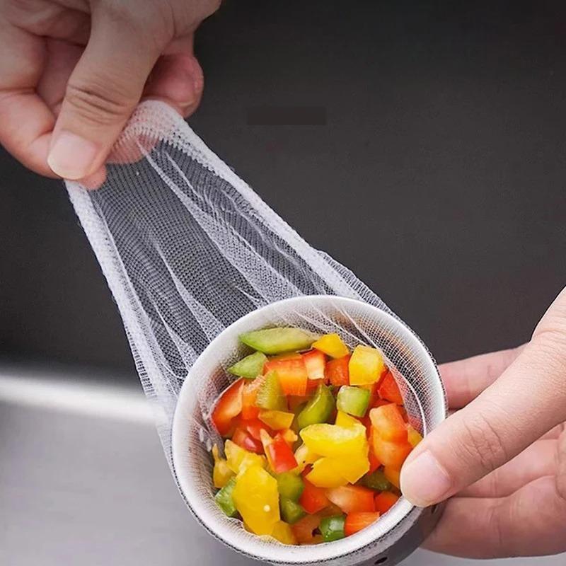 Disposable Sink Filter Kitchen Mesh Anti-blocking Strainer Drain Hole Garbage Bags Sewer Drains Filters Strainers Cleaning Nets for daily use