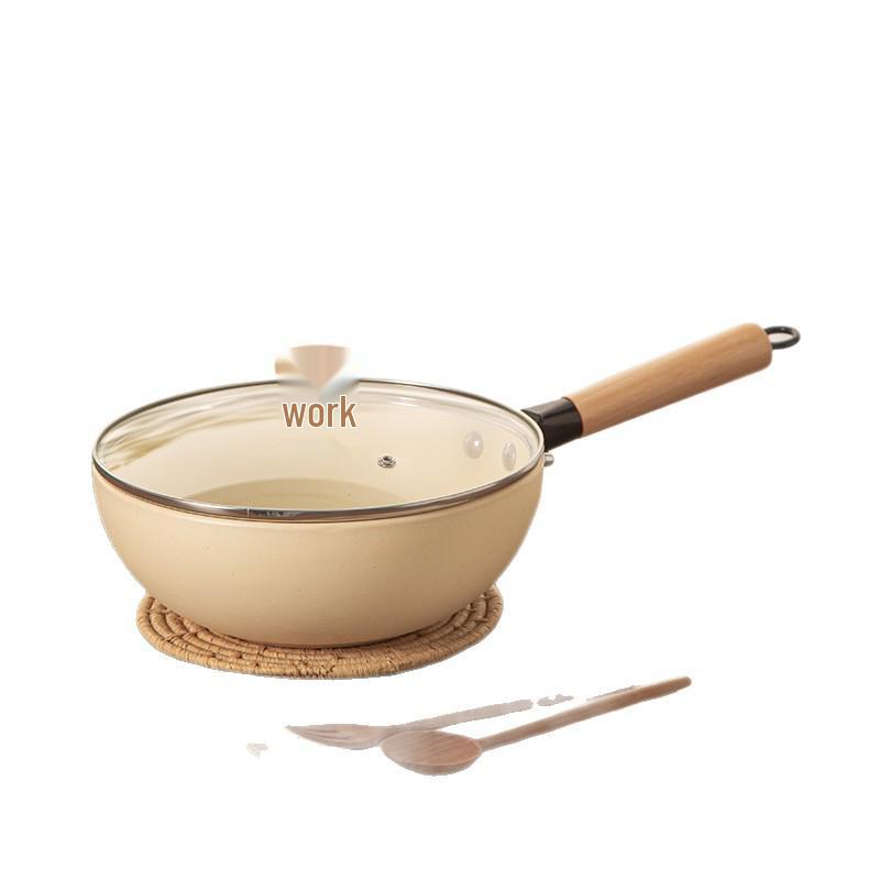Weidu Ceramic Health Pot: High-Temperature Resistant Ceramic Frying Pan, Wok, Baby Food Pot, and Milk Pot.