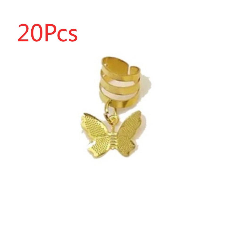 20Pcs Dread Locks Hollow Out Hair Ring Hair Braiding Hair Braid Tubes Dreadlocks Beads  Decor