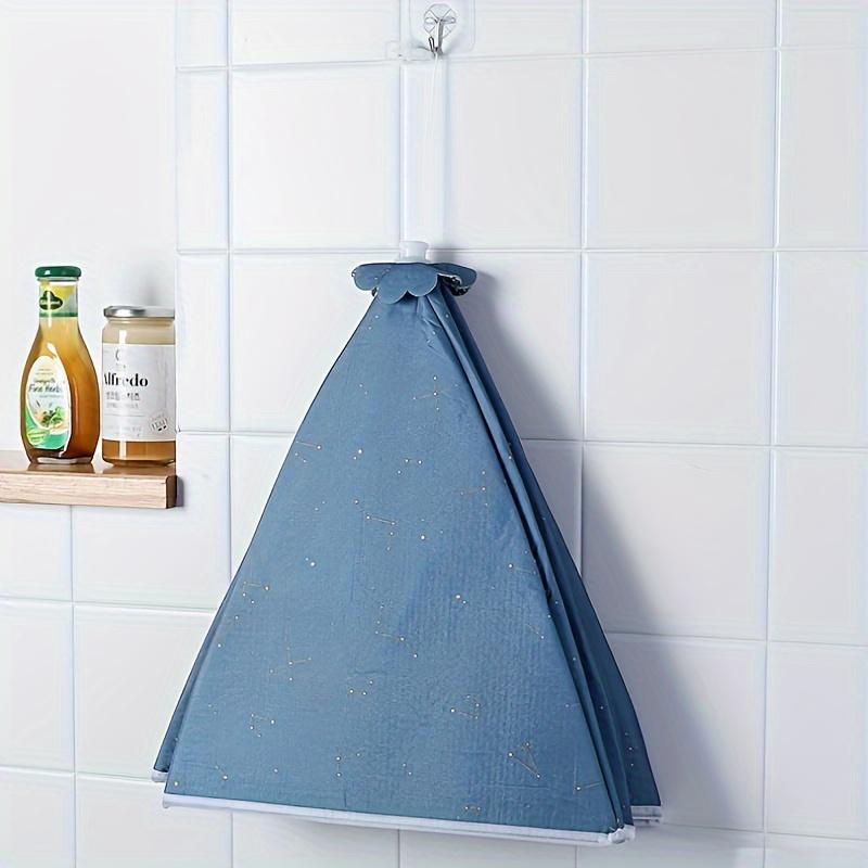 Insulated Blue Starry Sky Pattern Winter Folding Vegetable Cover Round Large Cap Vegetable Cover Food Cover Dust Cover Home Dining Table Cover