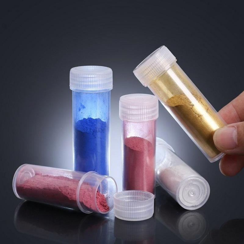 100/50x Clear Plastic Sample Bottles with Leak-Proof Caps Mini Test Tube Vials for Storage Organization Powders Small Craft Part