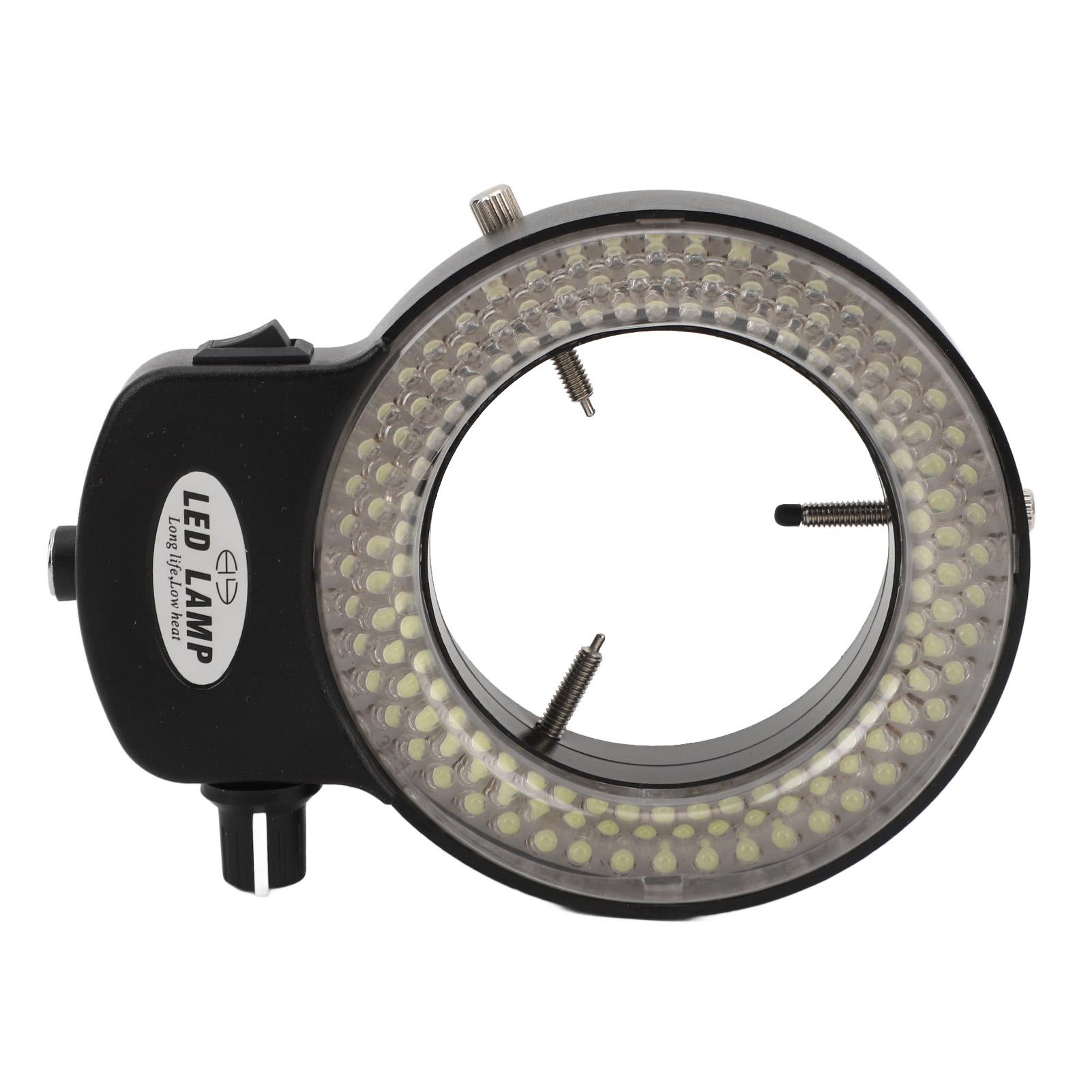 

Microscope LED Ring Light 144 Beads Brightness Adjustable LED Ring Light for Lathe Camera 100240V