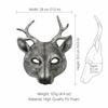 Masque d'Halloween Cerf de Sika - Masque Animal en Mousse PU pour Carnaval & Cosplay