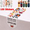 10 Sheets/Pack Sticker Decoration Adhesive Stickers Envelope Label Bakery Packagin Print Candy Adhesive Holiday 2x7cm/Sticker
