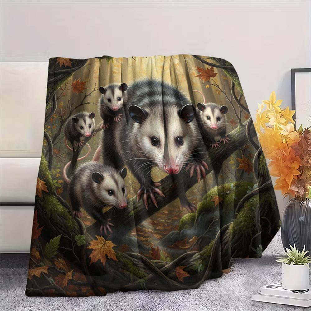 1 Manta de Franela con Estampado de Dibujos Animados, Alta Calidad, Cómoda para Todas las Estaciones, Decoración del Hogar, Calidez y Confort, Perfecta para Regalo de Navidad o Cumpleaños