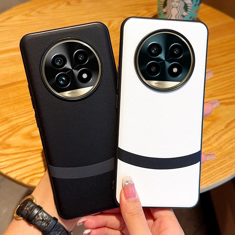Anwendbar auf realme real 13pro Handyhülle personalisiert kreative Farbkombination real 13pro Supreme Version schlichte Lederhülle