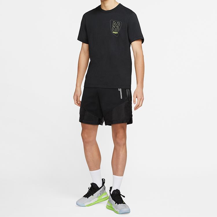 Jordan 23 Engineered Basketbalové Sportovní Ležérní Tričko s Krátkým Rukávem Pánské Topy Černé CJ6233-010